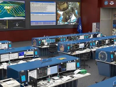  NASA Mission Control Room Space Center 
