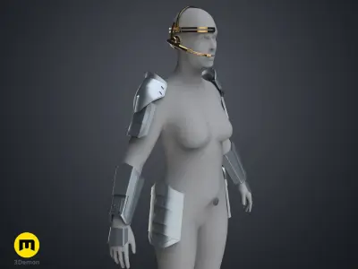 Shin Hati Cosplay Armor Star Wars Ahsoka 3D print model