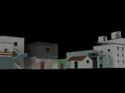 Buildings pack for Indian Rural Town 3D model