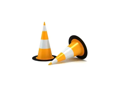 traffic cones 2 3D model