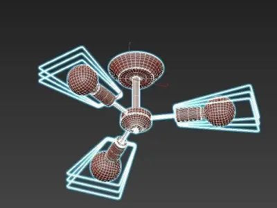 vitaluce-v4378-0-3pl three light ceiling fan 3D model