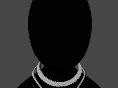 Bring Creativity to your Neck with Our Cuban Chain Low-poly 3D model