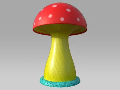 Toon Frog House Low-poly 3D model