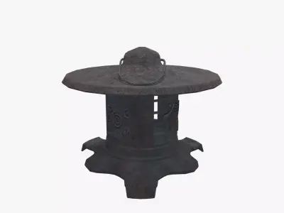 Medieval Torch V17 Low-poly 3D model