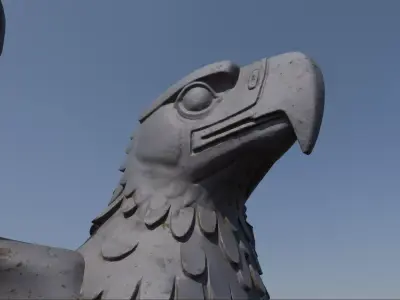 Berlin eagle WW2 Airport sculpture Wilhelm Lemke 3D model