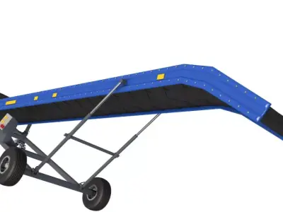 Agriculture Conveyor Belt System 3D model