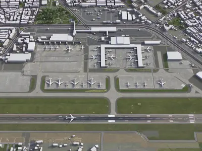 Kaohsiung - Airport - KHH Low-poly 3D model