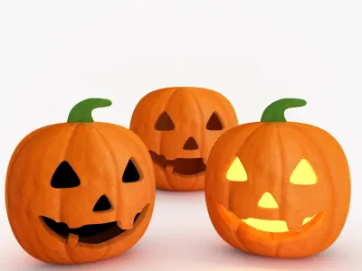 3D model Halloween pumpkins 3D model