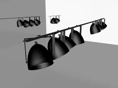 Lights set of colorful 3D model