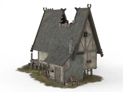 Viking House 02 Low-poly 3D model