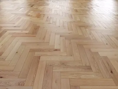 Oak Herringbones floor 3D model