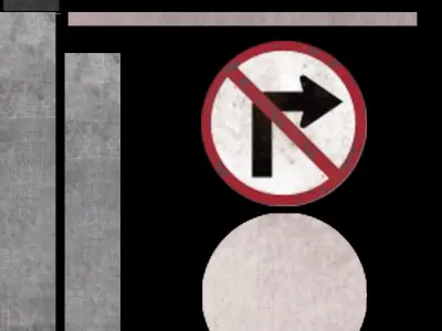 STREET SIGN  Low-poly 3D model