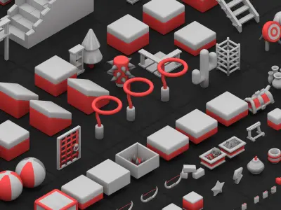 300 Basemesh city Collection 3D model