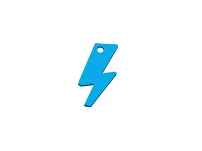 Lightning Bolt Keychain 3D Print Model 3D print model