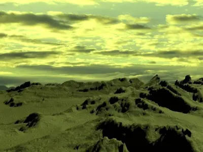 Badlands Mountains Terrain Pack Low-poly 3D model