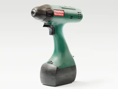 Cordless screwdriver industrial tool yk1 Low-poly 3D model