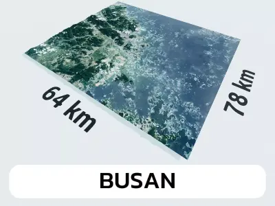 Busan South Korea City Landscape 3D Model 3D model