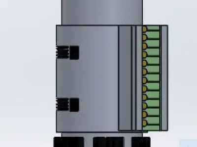 Lightsaber water pump with electric motor 3D print model