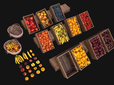  Vegetables and Fruits Bazaar Set 