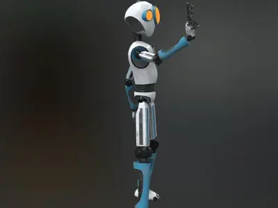 Jim the Robot Low-poly 3D model