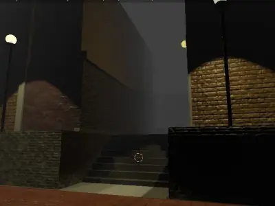 house street alley 3D model