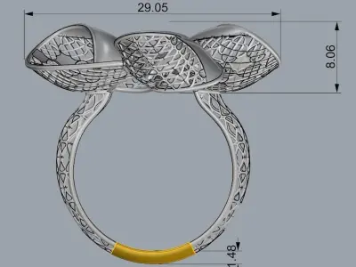 FUSION LIGHT RING COLLECTION-RB02- 3D print model