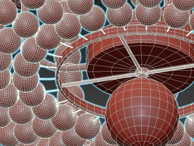 Rylee 4 Light Chandelier 3D model