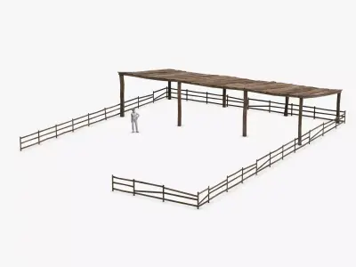 West Wild Stable 01 Low-poly 3D model