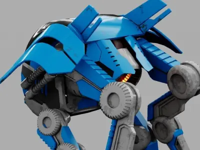 Alien Bot rigged 3D model