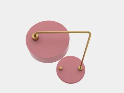 Classic table lamp round Free 3D model