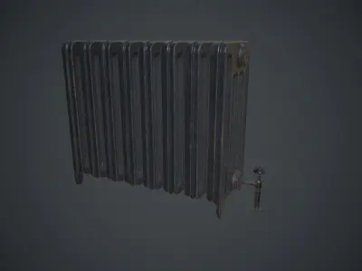 Old Radiator Low-poly 3D model