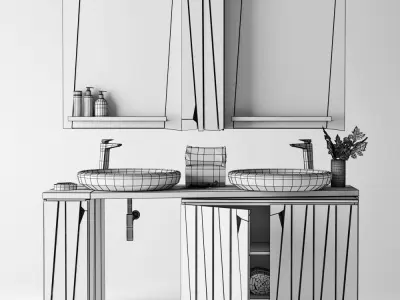 Bati Ubud double cabinet 3D model