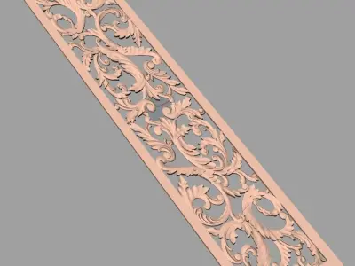 European furniture 3D relief models for CNC wood engraving E245 3D model