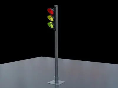 Traffric Light LED Low-poly 3D model