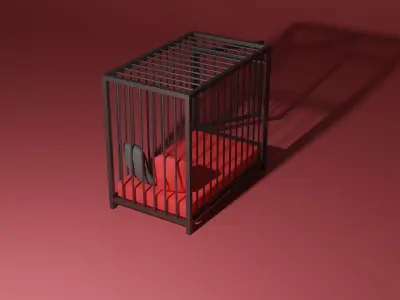 Cage bed 3D model