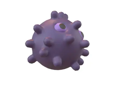 Virus Character v1 008 Low-poly 3D model