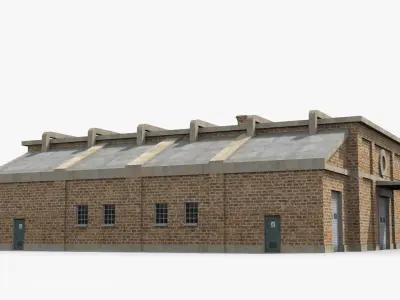 Factory xx21 Low-poly 3D model