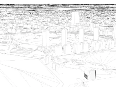 Ashdod City of Israel 2021 Low-poly 3D model