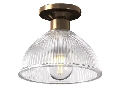 Erbil Prismatic Glass Flush Ceiling Light 3D model