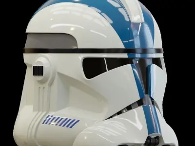 highly accurate Clone Trooper Phase 2 live action helmet 3D print model