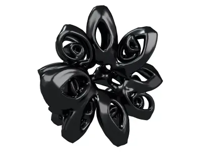 Abstract Flower Shape v1 004 Low-poly 3D model