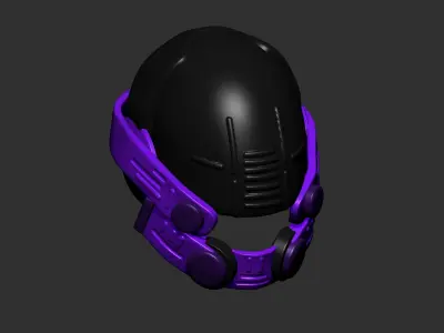 helmet high poly sculpt 3d printable  3D model 169