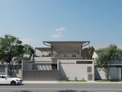Grey House Exterior 3D model