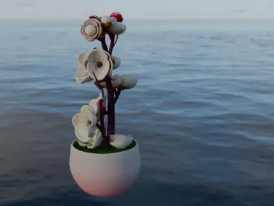 Bindis flower pack 01 3D model