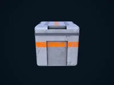 Sci-Fi Crate Low-poly 3D model