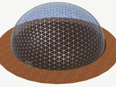 Geodesic dome 3D model