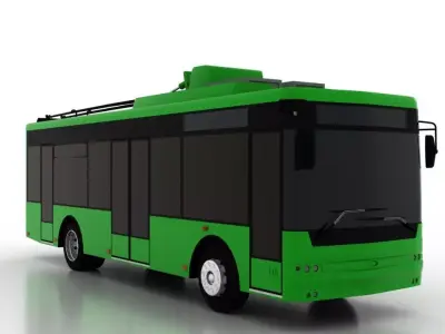 Trolleybus Bogdan T50110 Low Low-poly 3D model