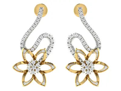 Women Pendant Earring Sets 3dm STL OBJ FBX Renders Details 3D print model 14