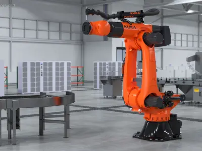  Ultra Robot Arm KUKA KR FORTEC Rigged for Cinema 4D 