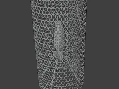 Black Bedside Lamp 3D model